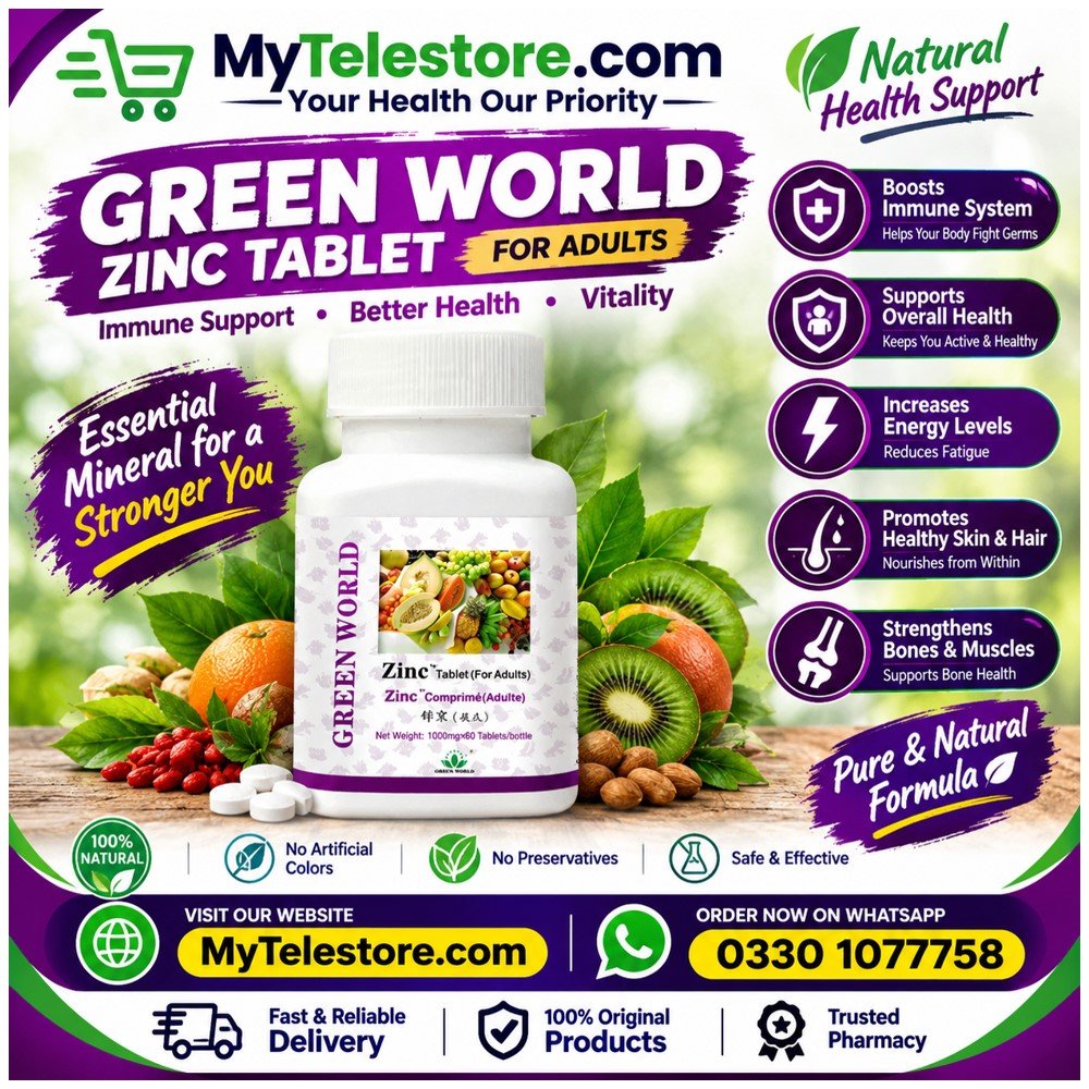 Green World Zinc Tablet For Adults In Pakistan