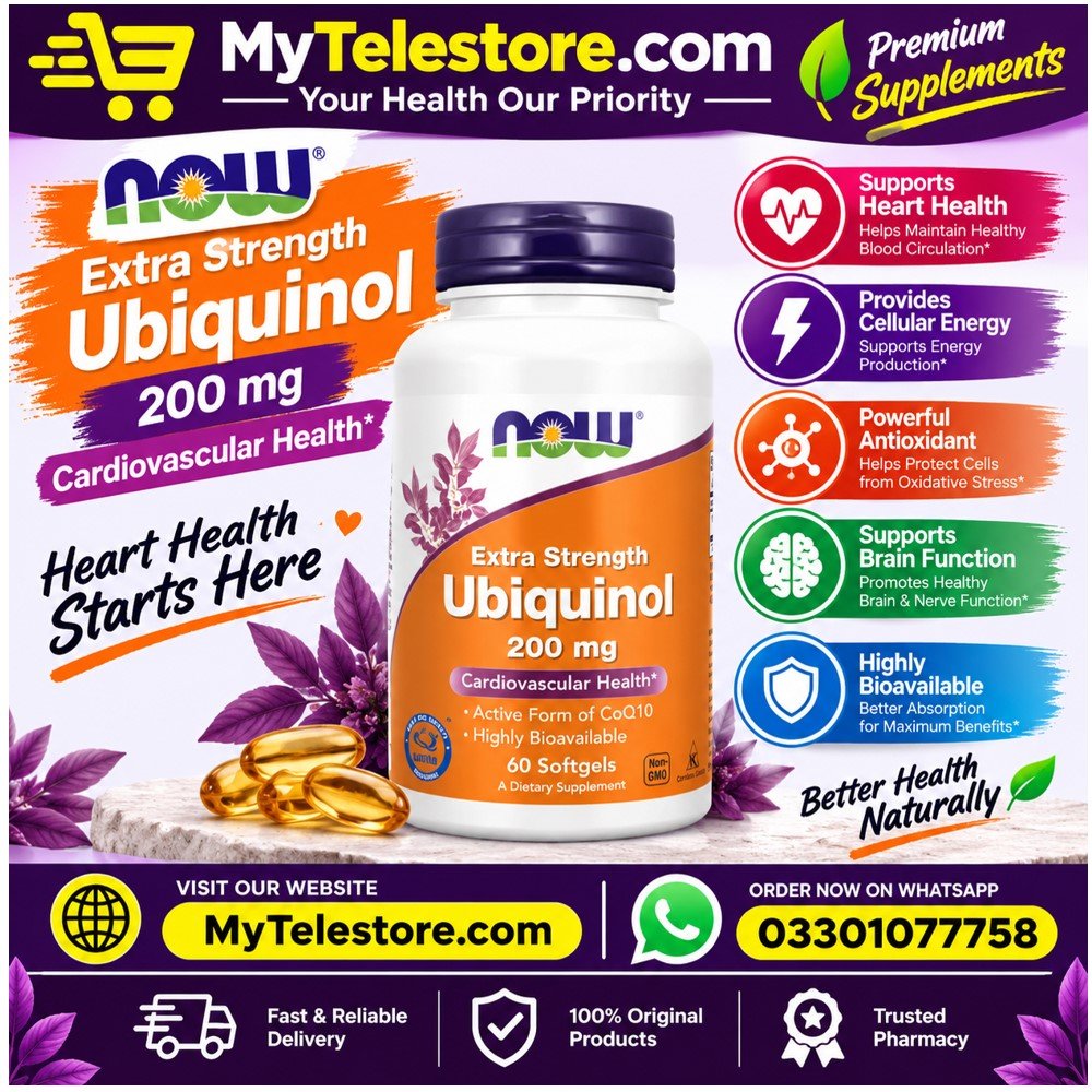 NowFoods Ubiquinol, Extra Strength 200 mg Softgels In Pakistan