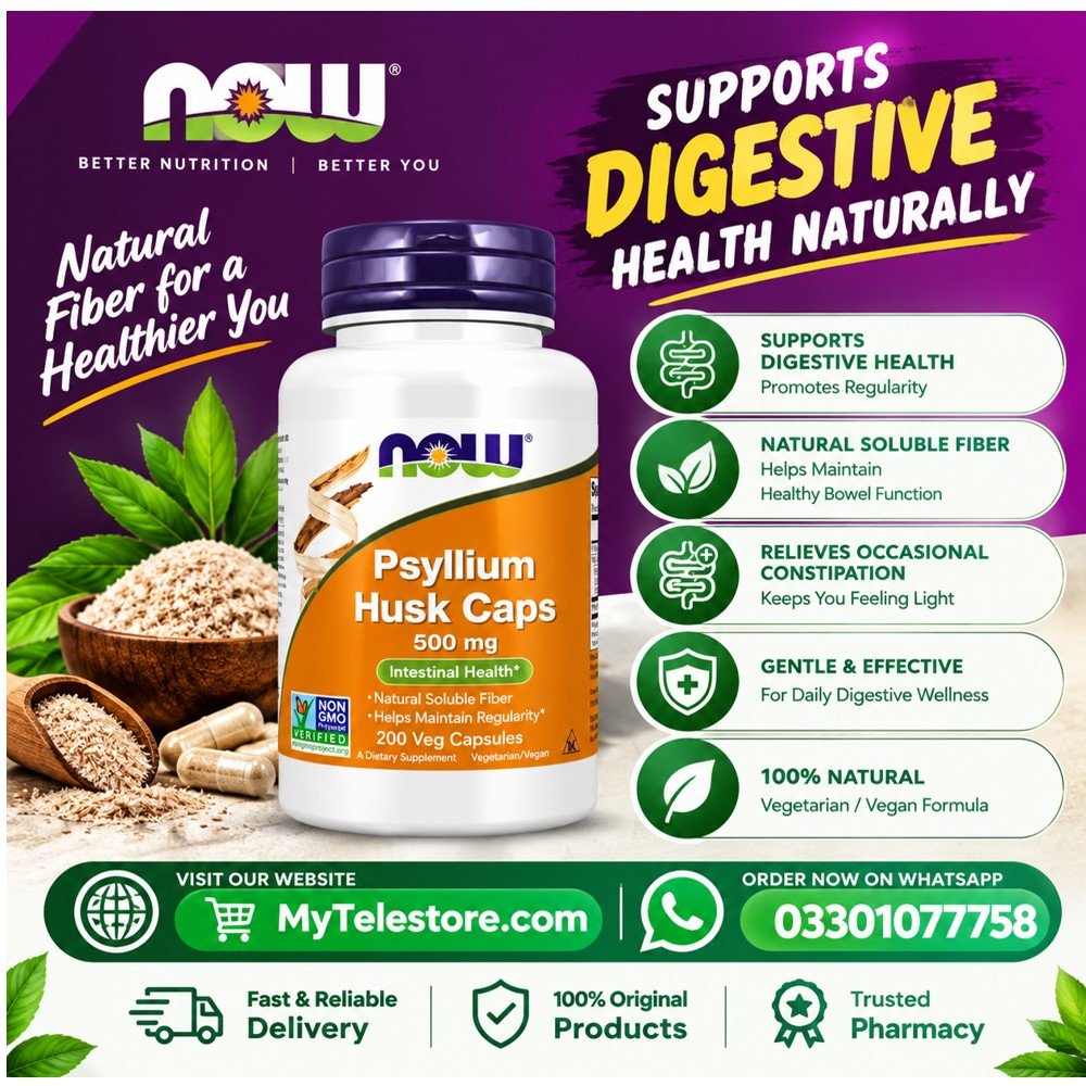 Now Foods Psyllium Husk Caps 500 mg Veg Capsules In Pakistan