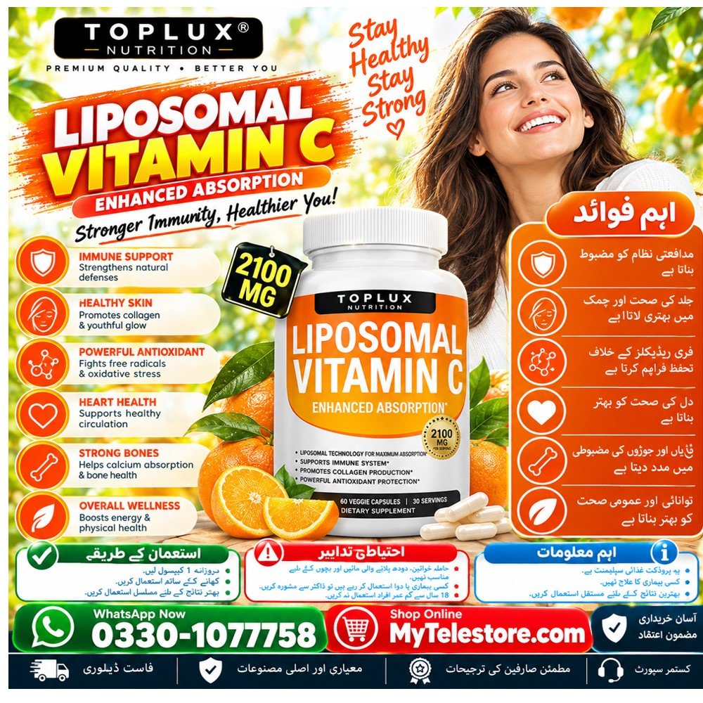 Toplux Nutrition Liposomal Vitamin C 2100 mg 90 Capsules Price In Pakistan